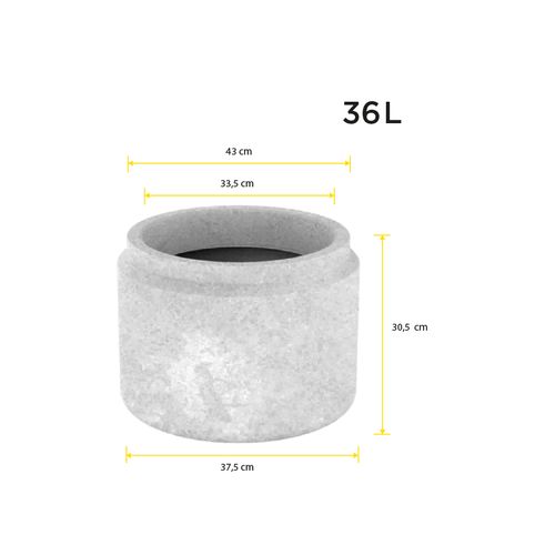 Vaso Japi Latte Aco Corten 43X43X30cm JVLAAC43