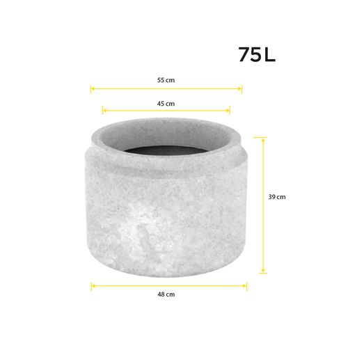 Vaso Japi Latte Aco Corten 55X55X39cm JVLAAC55