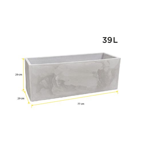 Cachepot Floreira Flat Cimento Queimado 57X15X15cm JFQFCQ57