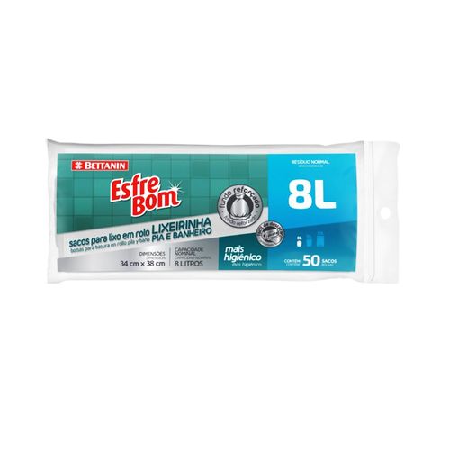 Esfrebom Bettanin Saco para Lixo Rolo Pia 8 Litros 1X25 Bt311