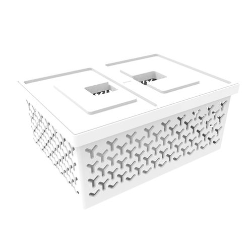 Cesto Crippa Organizador M com Tampa Branco 401022-001