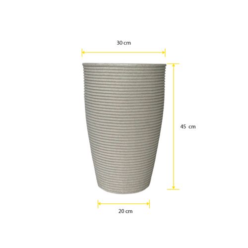 Vaso Vasap Cone Riscato 45 Branco Marmore 5168
