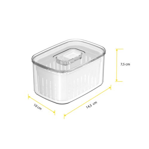 Organizador OU Clear Fresh 0,65 Litros com Cesto OF550NT