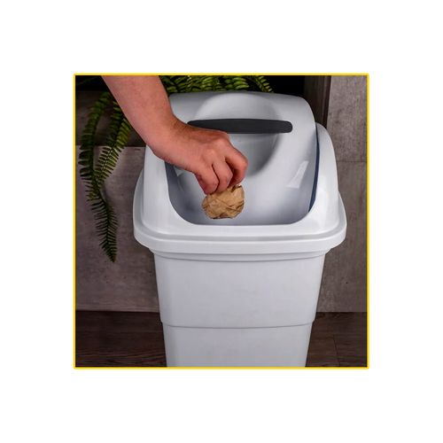 Lixeira Plasutil 4746 Piso Basculante 28,4 Litros Branca