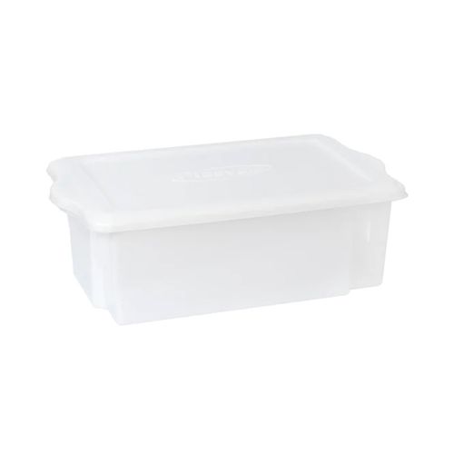 Caixa Plasvale Empilhavel com Tampa 24,5 Litros Natural 1247