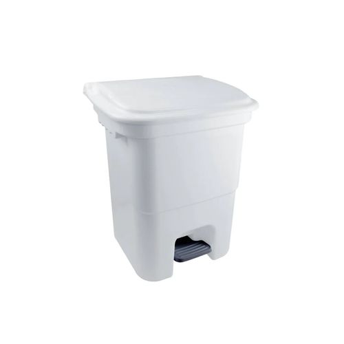 Lixeira Plasvale com Pedal 50 Litros Branco 1290