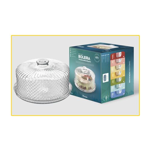 Conjunto Boleira Vitazza Bico de Jaca Transparaente Ambar 17607 AB