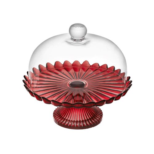 Boleirinha Vitazza Petalas Jasmin com Pe Transl. Vermelho 1730T V