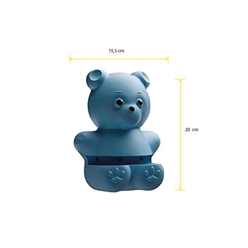 Kit 2 Suportes para Prateleira Pratk Urso 8535007 Azul