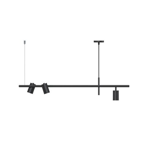 Pendente Taschibra Barão 100x20,8x13,2Cm 3xMR16 Preto Fosco 02110293-18