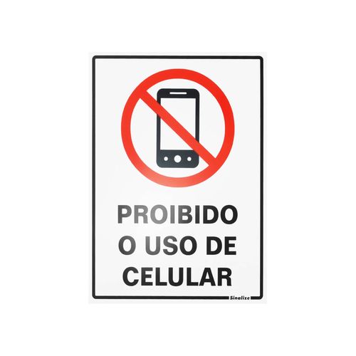 Placa Sinalize 15X20 220 Ap Proibido Uso Celular
