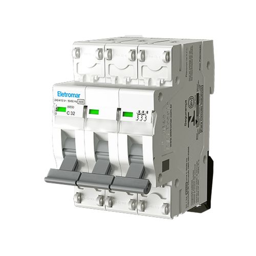 Disjuntor Eletromar Din Tripolar Curva C  32A MW332E
