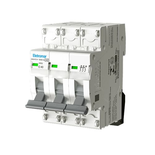 Disjuntor Eletromar Din Tripolar Curva C  40A MW340E