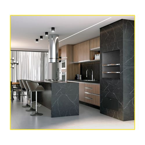 Piso Porcelanato Helena 62X121 Splendor Nero Polido HPO120013
