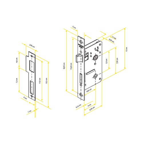 Fechadura Pado Concept RQ1 401 40CB EP 54026728