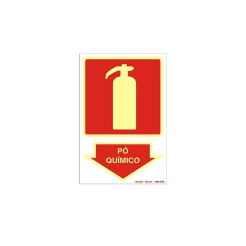 Placa Sinalize 20X30 250 BR Fotolum.Extintor Po Quimico
