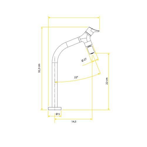 Torneira Deca Cozinha Mesa 1167.C13 Bica Movel DN15 Gama Cromado