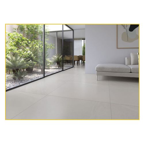 Piso Porcelanato Eliane 120X120 Khali Off White Acetinado Retificado 8049584