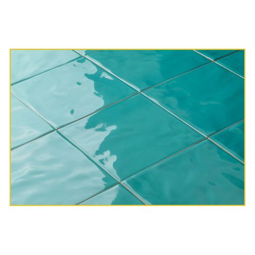Azulejo Eliane 20x20 Verde Água Onda Brilhante 8040953