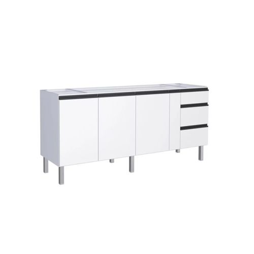 Gabinete Cozimax Gaia Flat para Pia 2,00 Branco 87604/101305