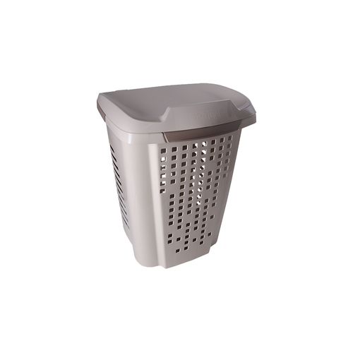Cesto de Roupas Astra para Lavanderia Telado 70 Litros 46x47x62Cm Argila e Terracota RB5