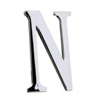 Letra Residencial Mundial N Cromado 668304                                                                                      -1741204522230