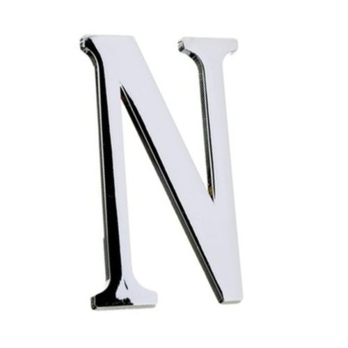 Letra Residencial Mundial N Cromado 668304