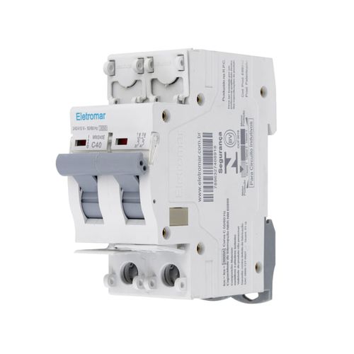 Disjuntor Eletromar Din Bipolar Curva C 4A MW204E