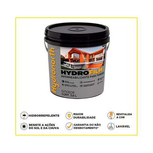 Hydrofilm Impermeabilizante Paredes Hydronorth Incolor 3.6L 00098057