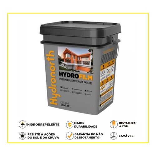 Hydrofilm Impermeabilizante Paredes Hydronorth Incolor 18L 00098058