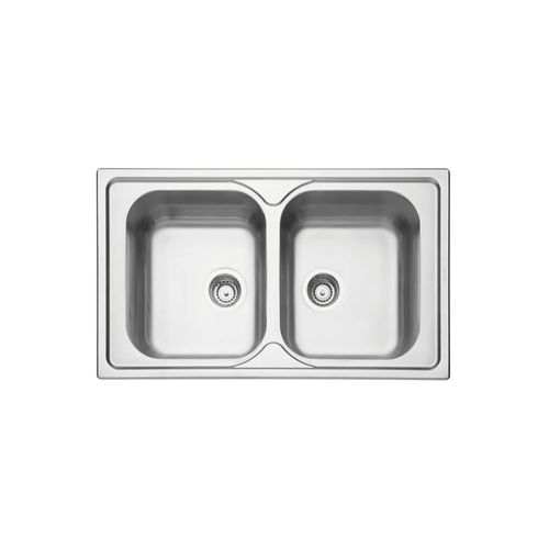Pia Tramontina Inox 86x50Cm Marea 2 Cubas 34 s/f p/t 93903/123