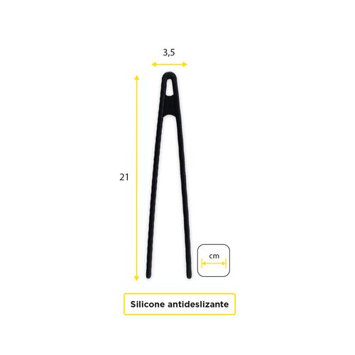 Pegador De Silicone Oikos Duplo Pequeno Preto Coz00480Prt