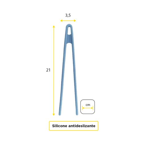 Pegador De Silicone Oikos Duplo Pequeno Azul Coz0048Azl