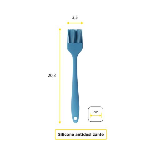 Pincel Oikos De Silicone Duplo Pequeno Azul COZ00477AZL
