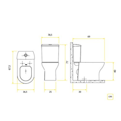 Kit Roca Combo Bacia com Caixa Acoplada ASS TERM Nexo MTBK C343723009