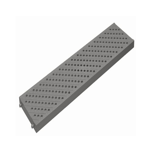 Grelha Tigre para Calha Piso Piscina Cinza 13x50cm 32030572