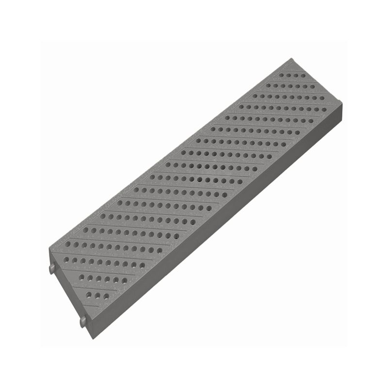 Grelha Tigre para Calha Piso Piscina Cinza 13x50cm 32030572-1752255543178