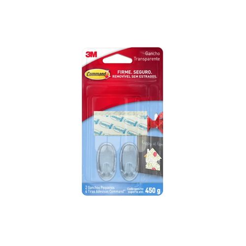 Gancho 3M Command Transparente Pequeno HB004270557