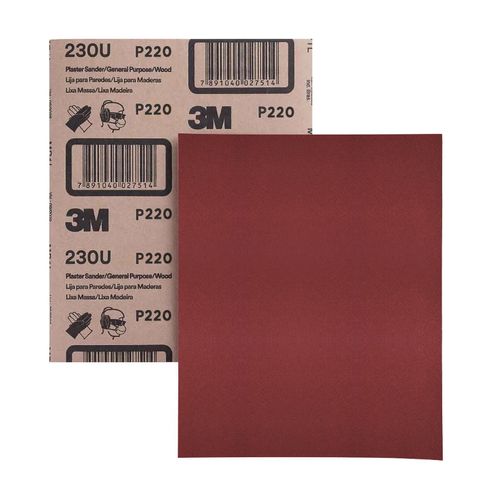 Lixa Massa e Madeira 3M P180 230U 225X275mm HB00460277