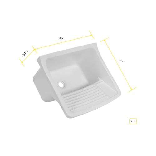 Tanque Astra PVC TQ1/SC Branco 55X47X31,1 34 Litros