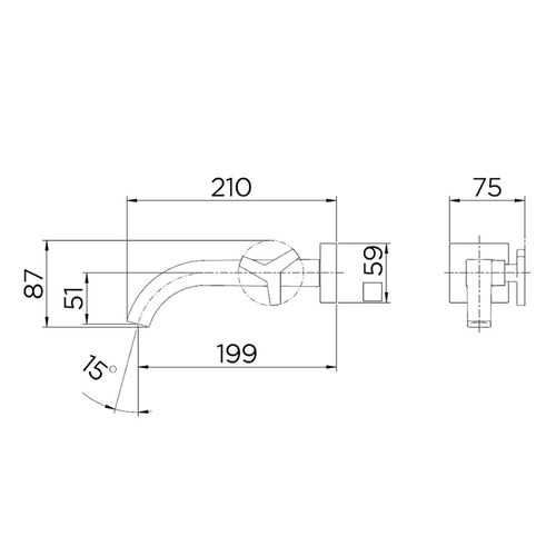 Torneira Docol Lavatório Parede City Cromado 00876406