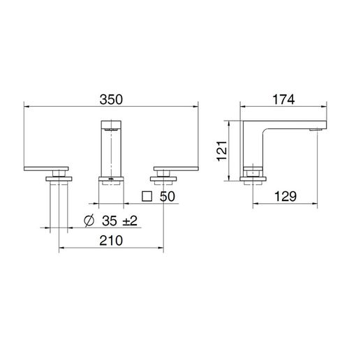 Misturador Docol Lavatório Mesa New Edge Cobre Escovado 925269