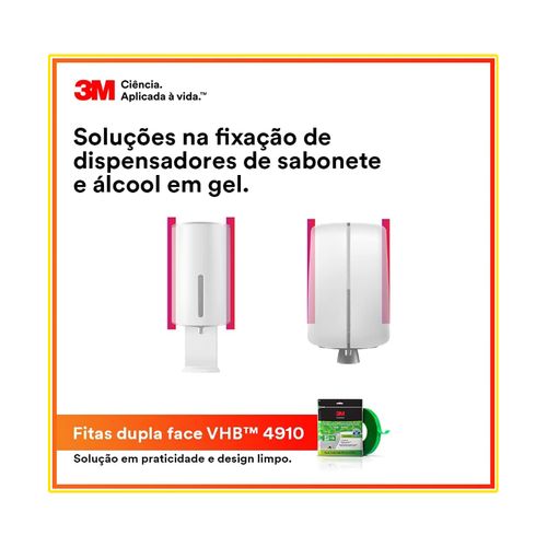 Fita 3M Dupla Face VHB 4910 Transparente 12mmx5m HB004522973