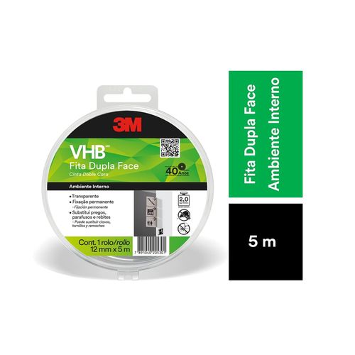 Fita 3M Dupla Face VHB 4910 Transparente 12mmx5m HB004522973