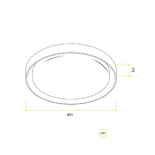 Plafon Hevvy Siena Led Redondo 41cm 3 Cores Branco com Dourado 30W 1574