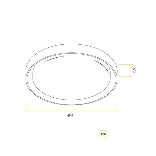 Plafon Hevvy Siena Led Redondo 41cm 3 Cores Branco 30W 1572