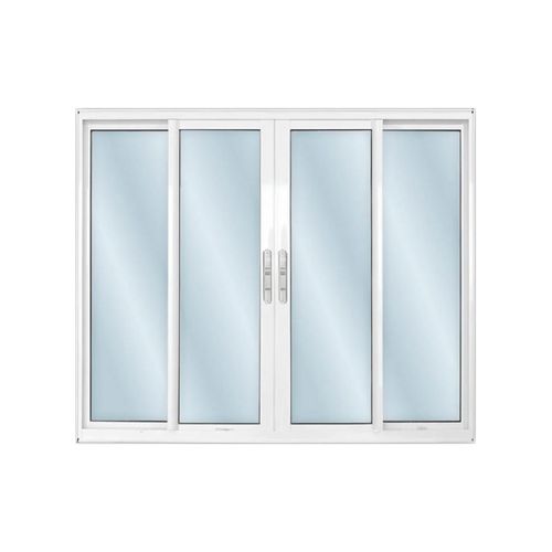 Vitrô MGM 120x200Cm Branco Sólida sem Grade 4 Folhas ID 153897 - Alumínio
