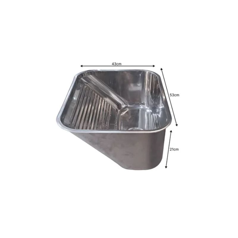 Tanque inox 53cm espelhado | Casa Ok - Todimo