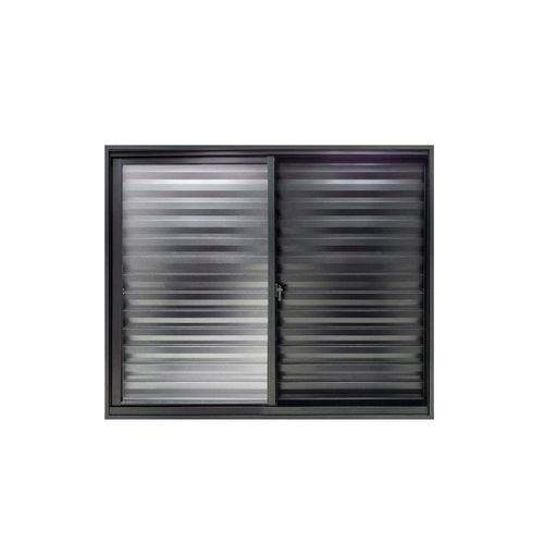 Veneziana MGM 100x150x8Cm Preta Soft com Grade 3 Folhas 225641 - Alumínio