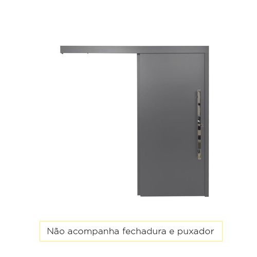 Kit Porta de Correr Concrem 210x90x7,5-15 Essenziale Lisa Lacca Grafite Bilateral 3922